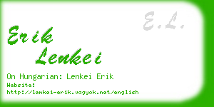 erik lenkei business card